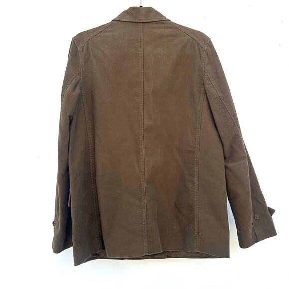 Vintage Ralph Lauren Military Field Coat Peacoat Army Green Hong Kong 90s Cotton - Picture 3 of 8